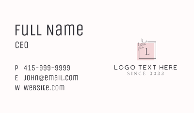 Aesthetic Fashion Letter Business Card Image Preview