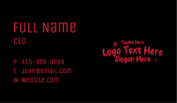 Bloody Drip Arrow Wordmark Business Card Image Preview