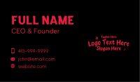 Bloody Drip Arrow Wordmark Business Card Image Preview