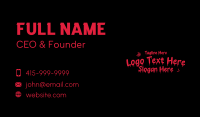 Bloody Drip Arrow Wordmark Business Card Design