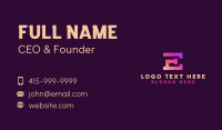 Application Technology Letter E Business Card Design