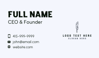 Write Quill Pen Literature Business Card Design