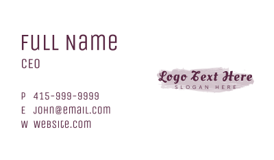 Beauty Paint Wordmark Business Card Image Preview