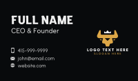 Premium Crown Bull Business Card Image Preview