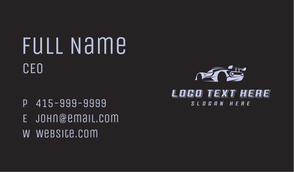 Sports Car Detailing Business Card Design Image Preview