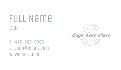 Retro Classic Cursive Business Card Image Preview