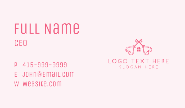 Love Key House Business Card Design Image Preview