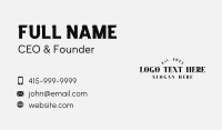 Black Luxury Wordmark Business Card Design