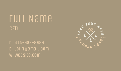 Classic Hammer Letter Business Card Image Preview