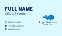 Cute Baby Whale Business Card Image Preview