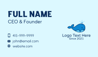 Cute Baby Whale Business Card Design