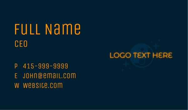 Moon Glow Wordmark Business Card Design Image Preview