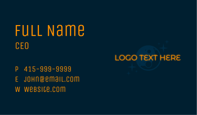 Moon Glow Wordmark Business Card Image Preview
