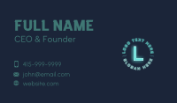 Cyber Neon Lettermark Business Card Design