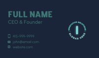 Cyber Neon Lettermark Business Card Image Preview