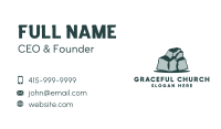 Green Boulder Stone Business Card Design