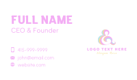 Candy Ampersand Lettering Business Card Image Preview