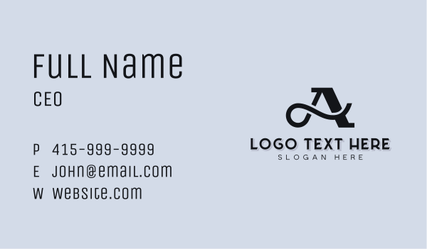 Classic Brand Letter A Business Card Design Image Preview