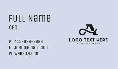 Classic Brand Letter A Business Card Image Preview