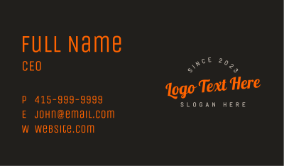 Generic Tilted Wordmark Business Card Image Preview