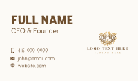 Floral Honeybee Wreath Business Card Preview