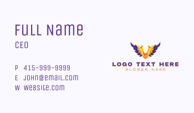 Angel Wings Support Charity Business Card Image Preview