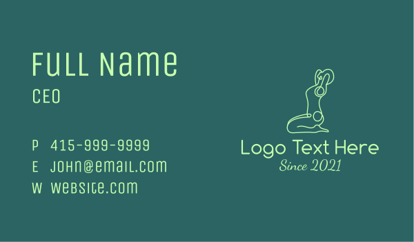 Yoga Stretching  Business Card Design Image Preview