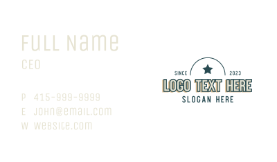 Star Sports Wordmark Business Card Image Preview