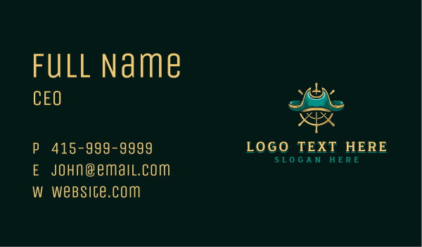 Pirate Captain Hat Business Card Design Image Preview