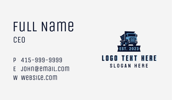 Cargo Mover Delivery Business Card Design Image Preview