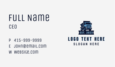 Cargo Mover Delivery Business Card Image Preview