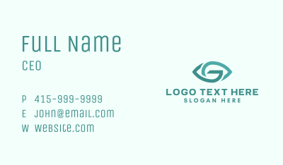 Optical Clinic Letter G Business Card Image Preview