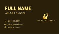 Quill Writing Document Business Card Design