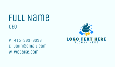 Cleaning Bowl Dishwashing  Business Card Image Preview