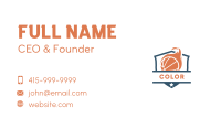 Flaming Basketball Shield Business Card Image Preview