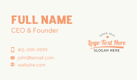 Retro Underline Wordmark Business Card Image Preview