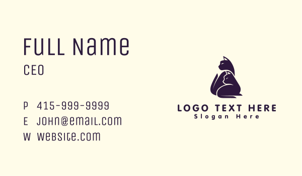 Animal Cat Care Business Card Design Image Preview