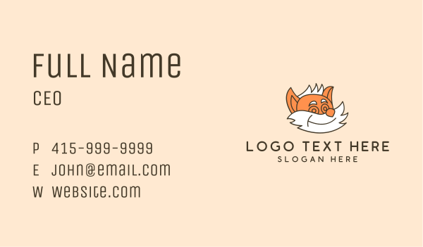 Coyote Animal Character  Business Card Design Image Preview