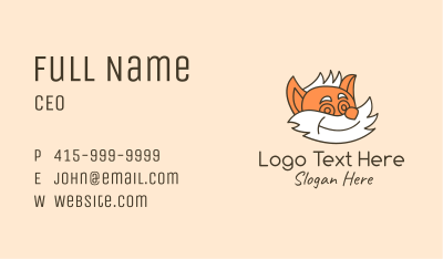 Coyote Animal Character  Business Card Image Preview