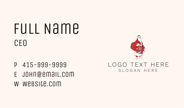 Santa Claus Character Business Card Design Image Preview