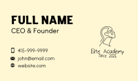 Black Man Monoline  Business Card Image Preview