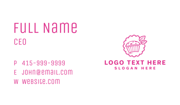 Cupcake Sweets Bakery Business Card Design Image Preview