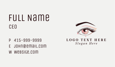 Makeup Eyelashes Eyebrow Business Card Image Preview