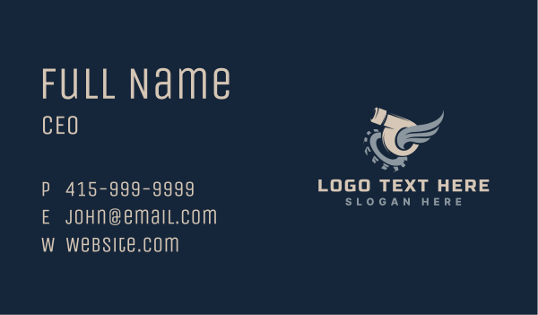 Engine Turbo Cogwheel Business Card Design Image Preview