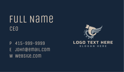 Engine Turbo Cogwheel Business Card Image Preview