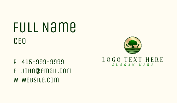 Horse Farm Tree Business Card Design Image Preview
