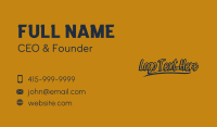 Cursive Brush Wordmark Business Card Image Preview