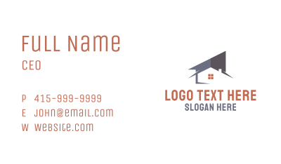 Modern House Roof  Business Card Image Preview