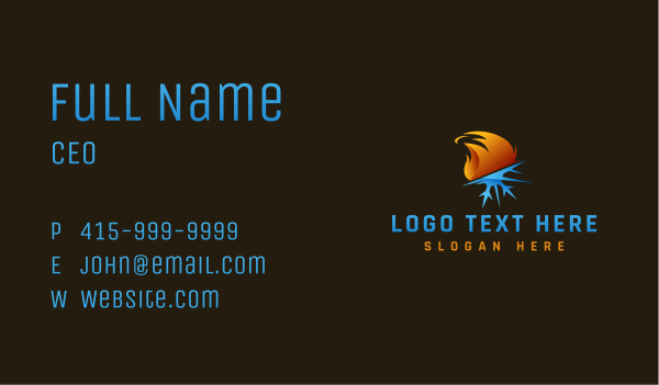 Cold Flame Temperature Business Card Design Image Preview