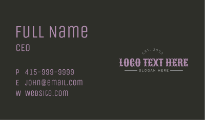 Generic Urban Wordmark Business Card Image Preview